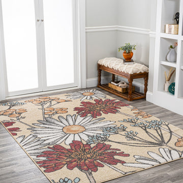 Dizi Modern Botanical Wildflower Area Rug